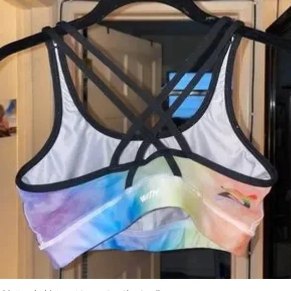 Peloton Lead with Love bra in rainbow. - Picture 2 of 2